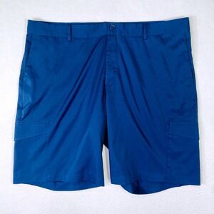 Nike Dri Fit Mens Blue Performance Golf Cargo Shorts Flat Front Size 40W XL